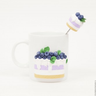 Подарочные чашечки с разным декором с полимерной глины станет шикарным и оригина. . фото 8