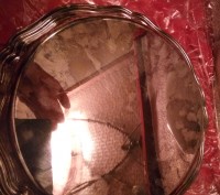 Посеребренный поднос(тарелка) алжирской фирмы В.С.Р.,размер сверху 21,5 см,дно 1. . фото 4