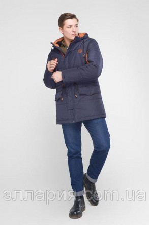 Модная мужская зимняя куртка Код Ник(ФЛП)-Артур, Цвета в ассортименте синий, чер. . фото 2