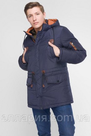 Модная мужская зимняя куртка Код Ник(ФЛП)-Артур, Цвета в ассортименте синий, чер. . фото 4
