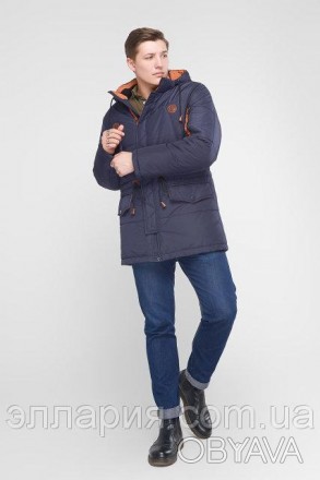 Модная мужская зимняя куртка Код Ник(ФЛП)-Артур, Цвета в ассортименте синий, чер. . фото 1