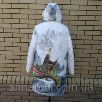 Модная куртка женская код Ник-орлы Цвета в ассортименте белый, графит Размерный . . фото 4