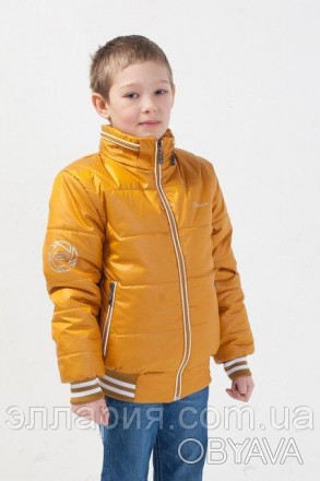 Модная куртка бомбер для мальчика код Континент, Цвета в ассортименте бирюза,хак. . фото 1