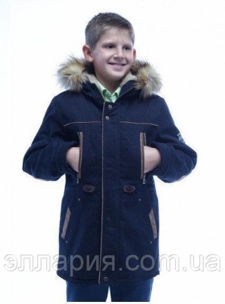 код Игорь. синяя. зимняя куртка парка для мальчика производства Украинской фабри. . фото 2