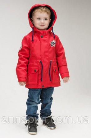 Детская куртка парка для мальчика код Модник Цвета в наличии красный, синий,желт. . фото 2