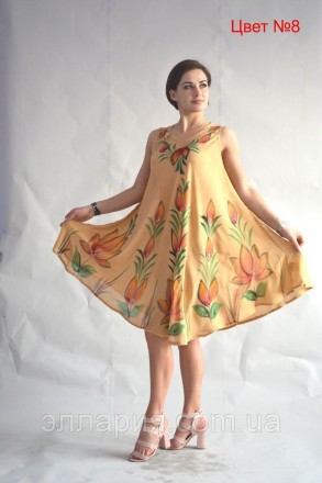 Яркое летнее платье свободного кроя код Индия 07, цвет №11 Цвета в ассортименте . . фото 5