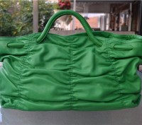 Furla Carmen Arriccio Green Leather Ruched Tote Handbag
Retail $498

Потрясаю. . фото 4