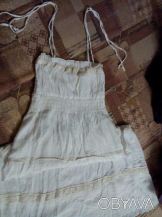 Состояние бу,лёгкий сарафан - юбка,можно носить и как юбку,( при росте 176 до щи. . фото 1