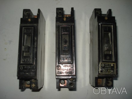 Однополюсный автоматический выключатель А-3161 на номинальные токи работы 20 А. . . фото 1