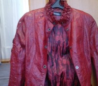 Шикарная кожаная куртка GROTTO сollection, Размер - XS Замеры: ширина под руками. . фото 4