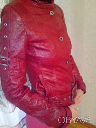 Шикарная кожаная куртка GROTTO сollection, Размер - XS Замеры: ширина под руками. . фото 1