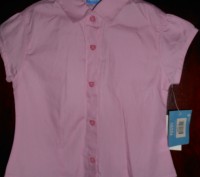 розовая блузка на 5 лет,приталенная,новая с бирками,отличное качество,куплена в . . фото 2