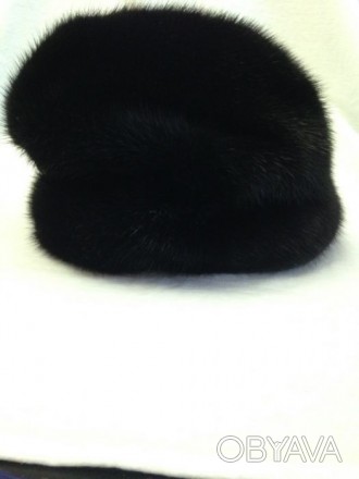 Новая женская норковая шапка. Цвет черный. Подходит на объём головы 52-54 см. На. . фото 1