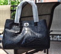 Furla black croc embossed leather 'New Appaloosa' shopper tote

Классическая и. . фото 6