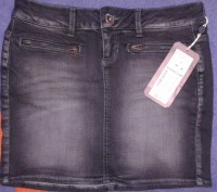Юбка джинсовая новая Tom Tailor. Цвет темно-серый. Размер М. Талия 39 см, длина . . фото 2
