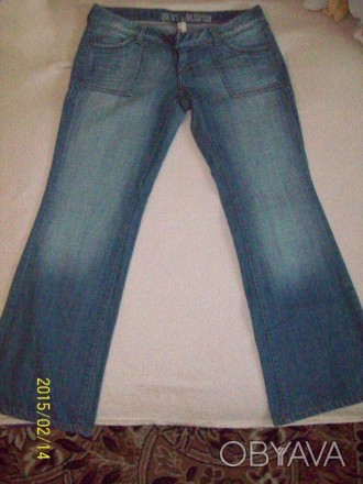 Продам джинсы женские S.Oliver, размер 42, цвер сине-зеленый замеры: в поясе - 4. . фото 1