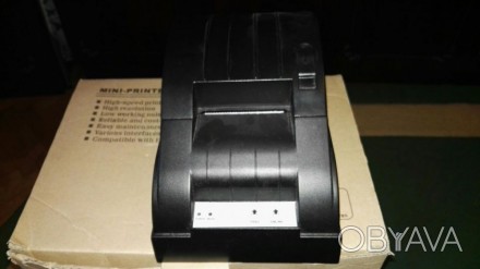 Термопринтер для печати чеков 58 мм. Чековый мини принтер. В комплекте: принтер . . фото 1