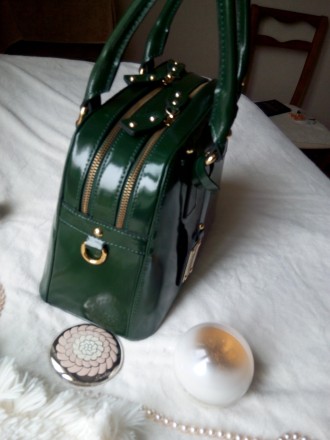 Шикарная итальянская сумка Lauro Alessandrini в очень крутом  изумрудном цвете в. . фото 3
