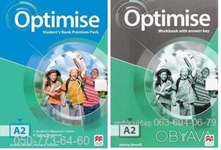 Продам цветные комплекты (цветная копия)
• Optimise A2 Students Book +work Book. . фото 1