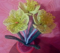 продам цветы из бисера(орхидеи,фиалки,герберы,нарцисы,ромашки,гиацинт,лилии,маки. . фото 8