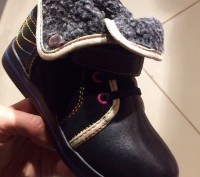 Продам детские зимние ботинки на девочку,27-30р, цвет-черный и коричневый, верх-. . фото 5