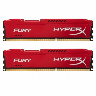 Модуль памяти для компьютера DDR3 8Gb (2x4GB) 1600 MHz HyperX Fury Red Kingston . . фото 2
