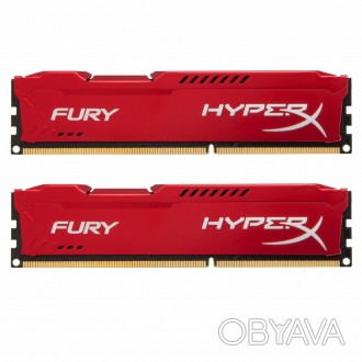 Модуль памяти для компьютера DDR3 8Gb (2x4GB) 1600 MHz HyperX Fury Red Kingston . . фото 1