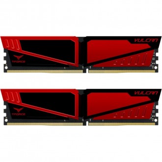 Модуль памяти для компьютера DDR4 16GB (2x8GB) 2400 MHz T-Force Vulcan Red Team . . фото 2