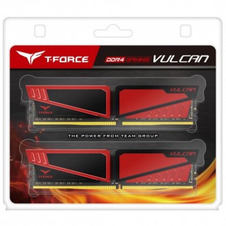 Модуль памяти для компьютера DDR4 16GB (2x8GB) 2400 MHz T-Force Vulcan Red Team . . фото 4