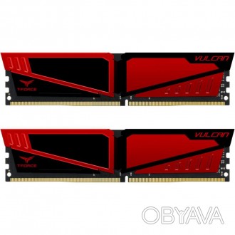 Модуль памяти для компьютера DDR4 16GB (2x8GB) 2400 MHz T-Force Vulcan Red Team . . фото 1