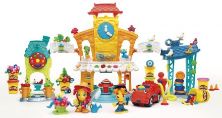 Большой классный набор от Hasbro(оригинал)  Play-Doh Town 3-in-1 Town Center в н. . фото 7
