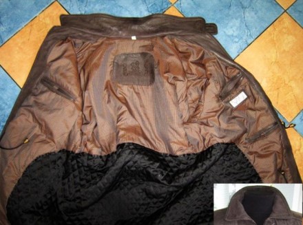Тёплая кожаная мужская куртка PAOLO NEGRATO. Италия. Лот 545
Оригинальная, стил. . фото 6