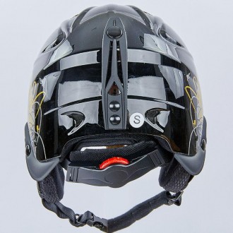Тип: шлем горнолыжный 
 Материал: поликарбонат (РС) 
 Размер: S-53-55 
 Цвет: че. . фото 4