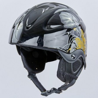 Тип: шлем горнолыжный 
 Материал: поликарбонат (РС) 
 Размер: S-53-55 
 Цвет: че. . фото 2