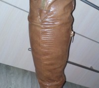 Женские ботфорты. коричневого цвета, обувались 1 раз на корпоратив, дефектов нет. . фото 4