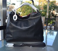 Furla black leather side zipper 'Elizabeth' convertible hobo bag retail : $498
. . фото 2
