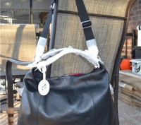 Furla black leather side zipper 'Elizabeth' convertible hobo bag retail : $498
. . фото 4