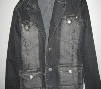 Пиджак джинсовый, женский темно-синего цвета.   Размер.44-46 Бренд Revolt.Турция. . фото 2