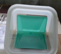 ведро пластмассовое для мусора с крышкой,цвет салатовый. . фото 4