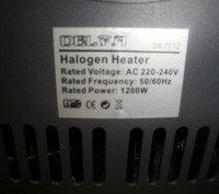 галогеновый электрический обогреватель delfa dk-7012 поворотный три режима нагре. . фото 4