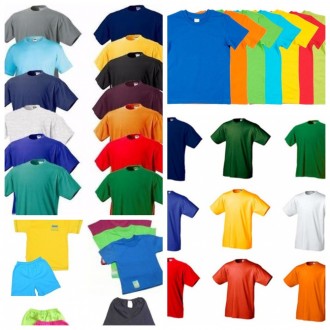 Хлопковые футболки и шорты от производителя, однотонные, трикотажные, выбор расц. . фото 2