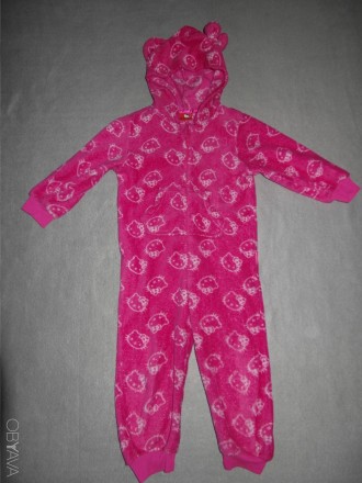Пижама,слип,человечек махра,F&F,Hello Kitty,  р.104,3-4года. Замеры: рукав от пл. . фото 1