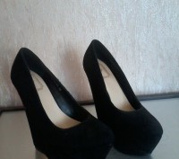 Туфли женские, состояние -новый, цвет черный, размер: 38, материал: искуственная. . фото 2