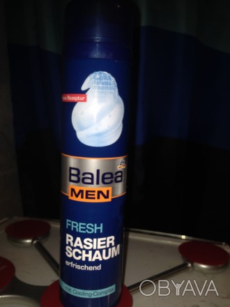Balea MEN Rasier Schaum Fresh 300 мл - Освежающая пена для бритья c миндальным м. . фото 1