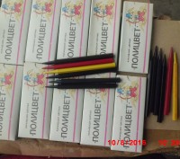 продам  цветные  восковые   карандаши   полицвет  новые  около  1500  пачек    в. . фото 2