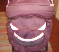коляска после двух девочек, бордо с розовыми вставками. в комплекте сумка для ре. . фото 6