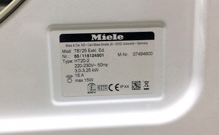 Сушильная машина вентиляционного типа MIELE T8725 из Германии.

Полностью пров. . фото 7