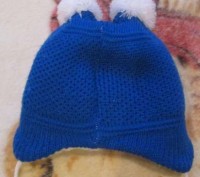 Синяя шапочка на овчине, идет на 0-3 месяца, но носилась дольше. . фото 3