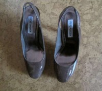 Туфли коричневого цвета, 38 размер,пятка открыта, каблук 13 см,скрытая подошва 3. . фото 4
