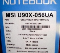 Продам нетбук MSI U90X-056 UA на запчасти (полный комплект). . фото 4